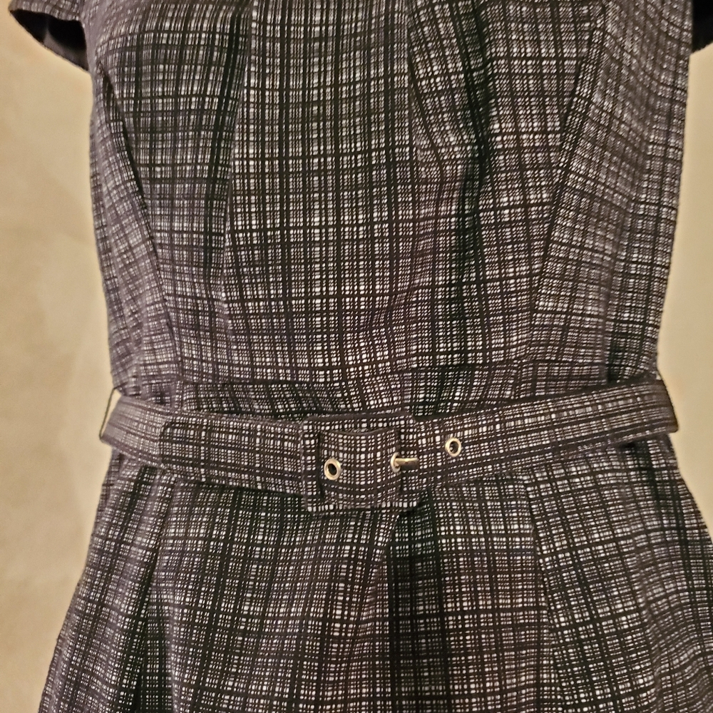 Cute office appropriate plaid/tweed like dress